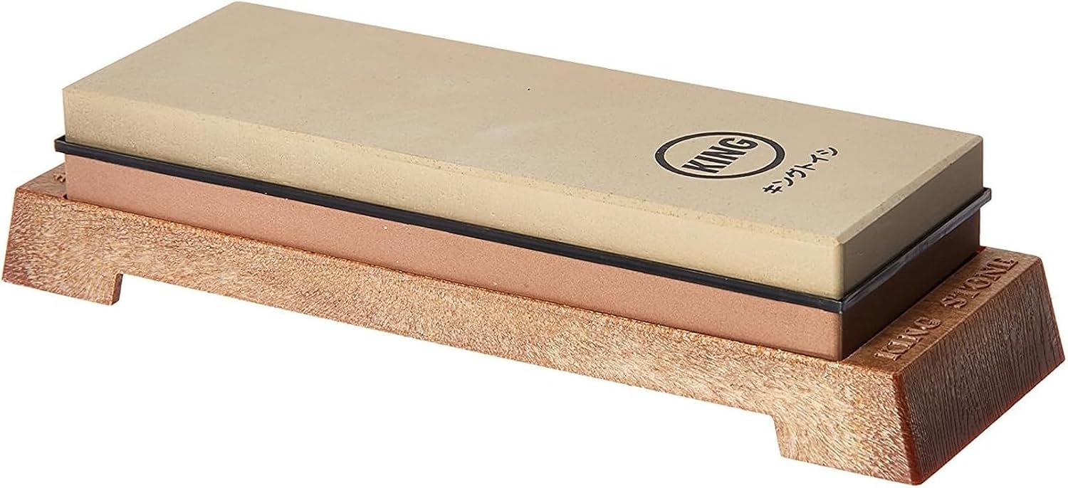 KING KW65 1000/6000 Grit Combination Whetstone with Plastic Base : Tools & Home Improvement
