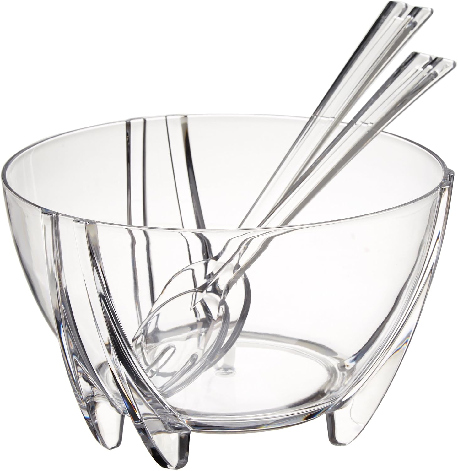 Prodyne Acrylic 17-Inch Salad Bowl with Servers