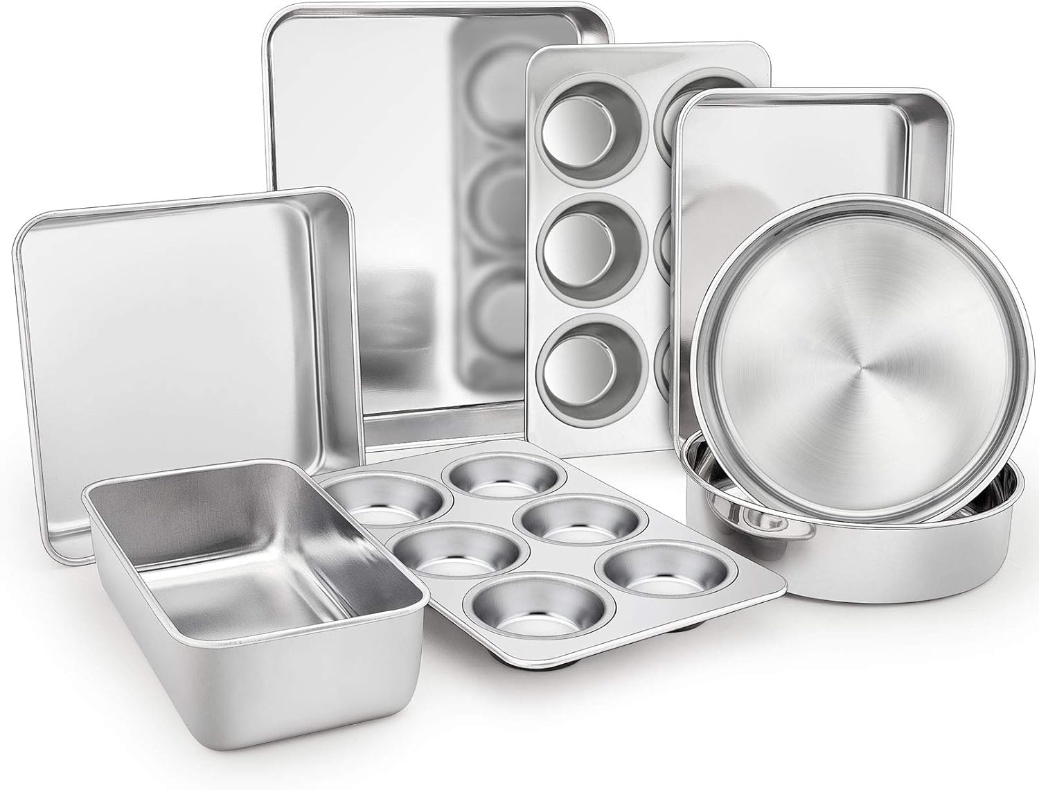 TeamFar Stainless Steel Bakeware Set of 8