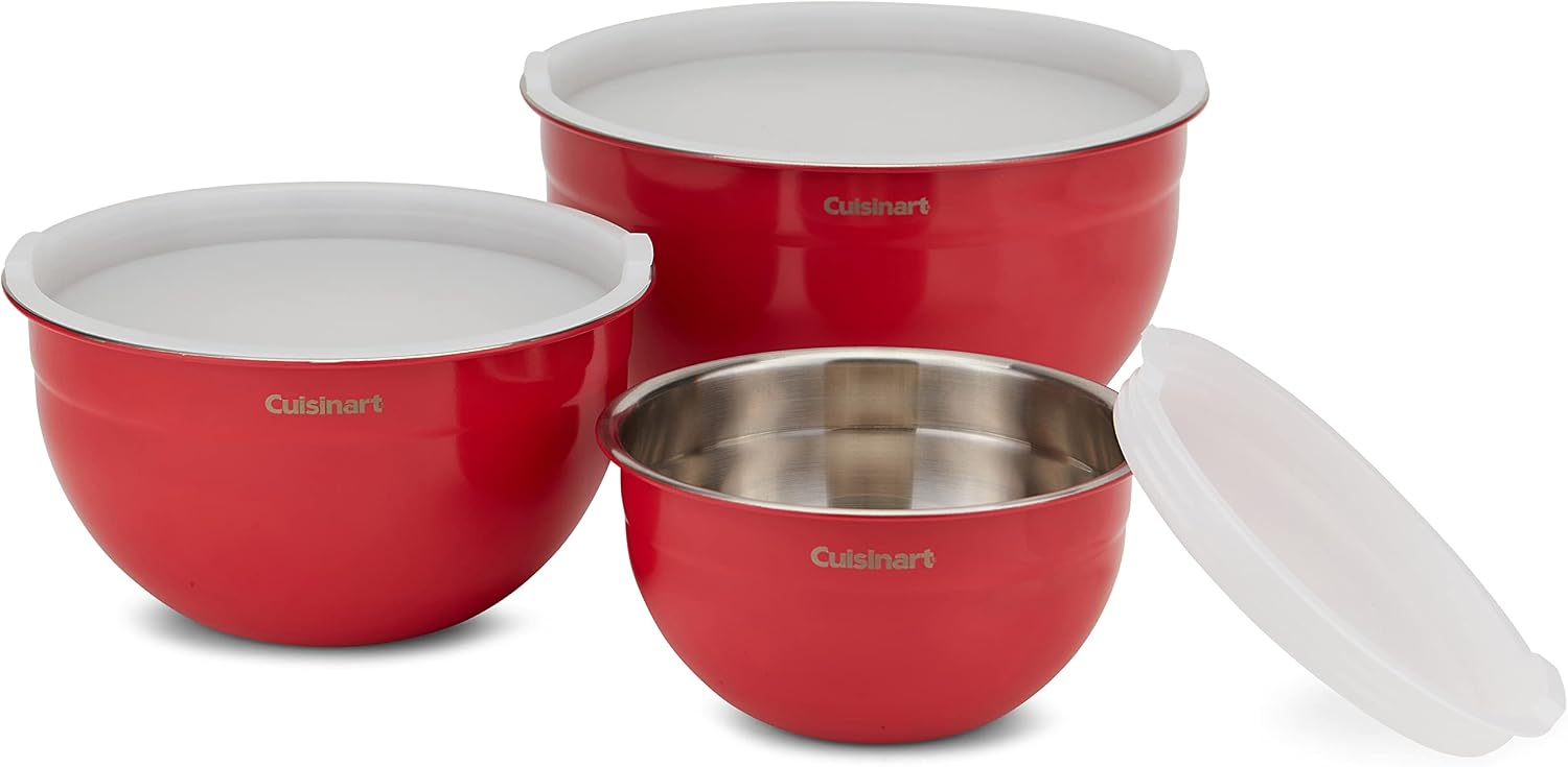 Cuisinart CTG-00-SMB Stainless Steel Mixing Bowls with Lids