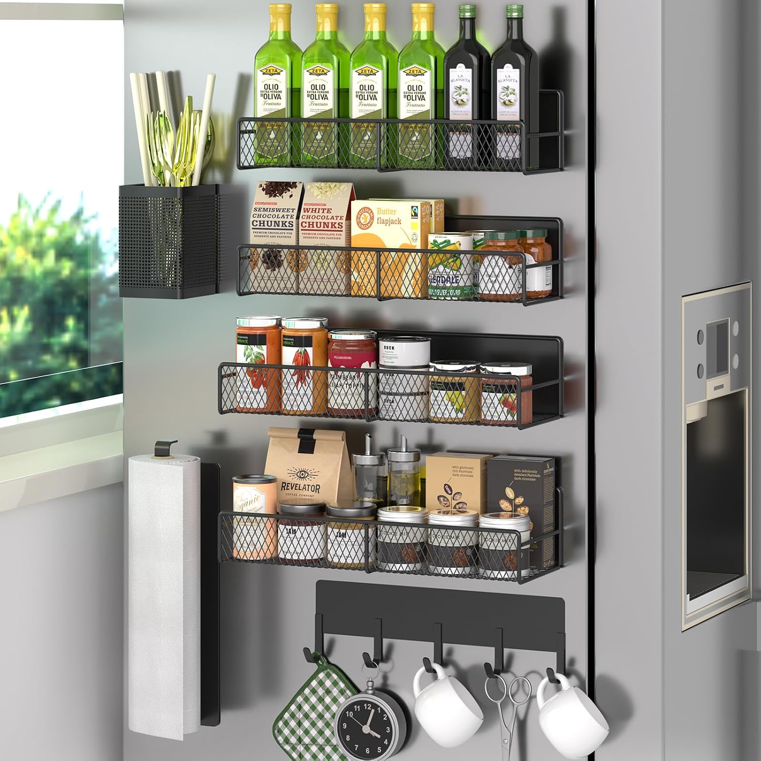DTUQYX Magnetic Spice Rack for Refrigerator