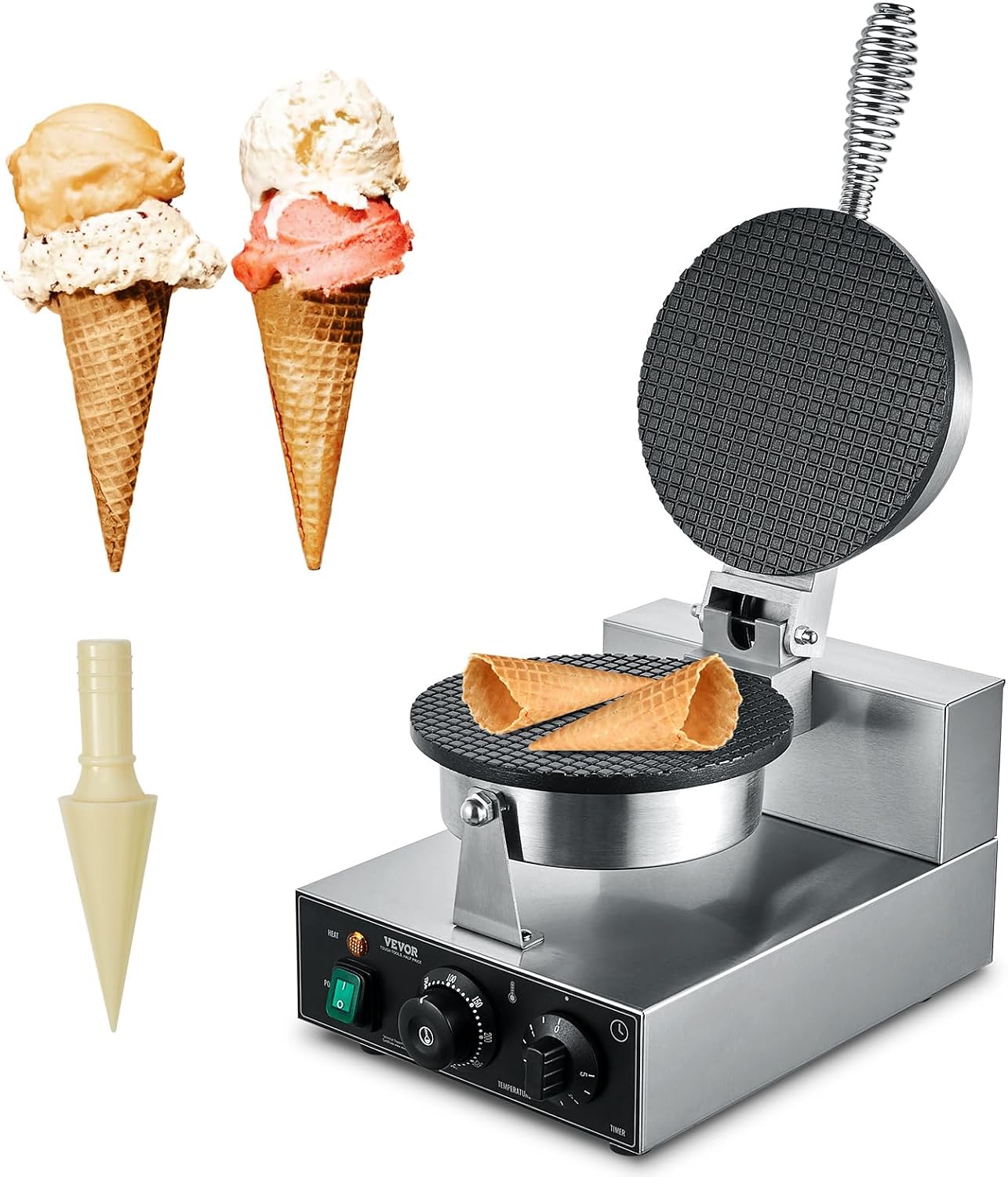 VEVOR Commercial Waffle Maker 1 Pc Cone