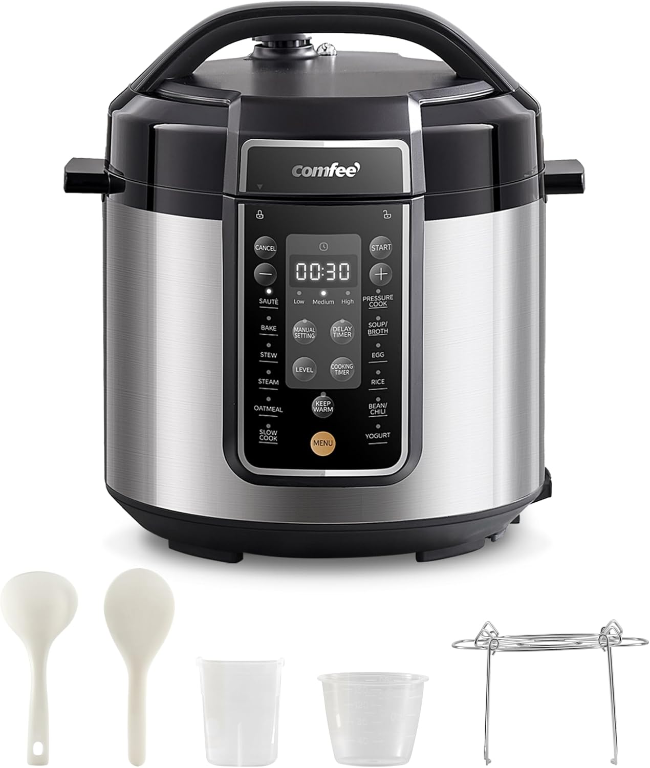 COMFEE’ Pressure Cooker 6 Quart with 13 Cooking Functions thumbnail 1