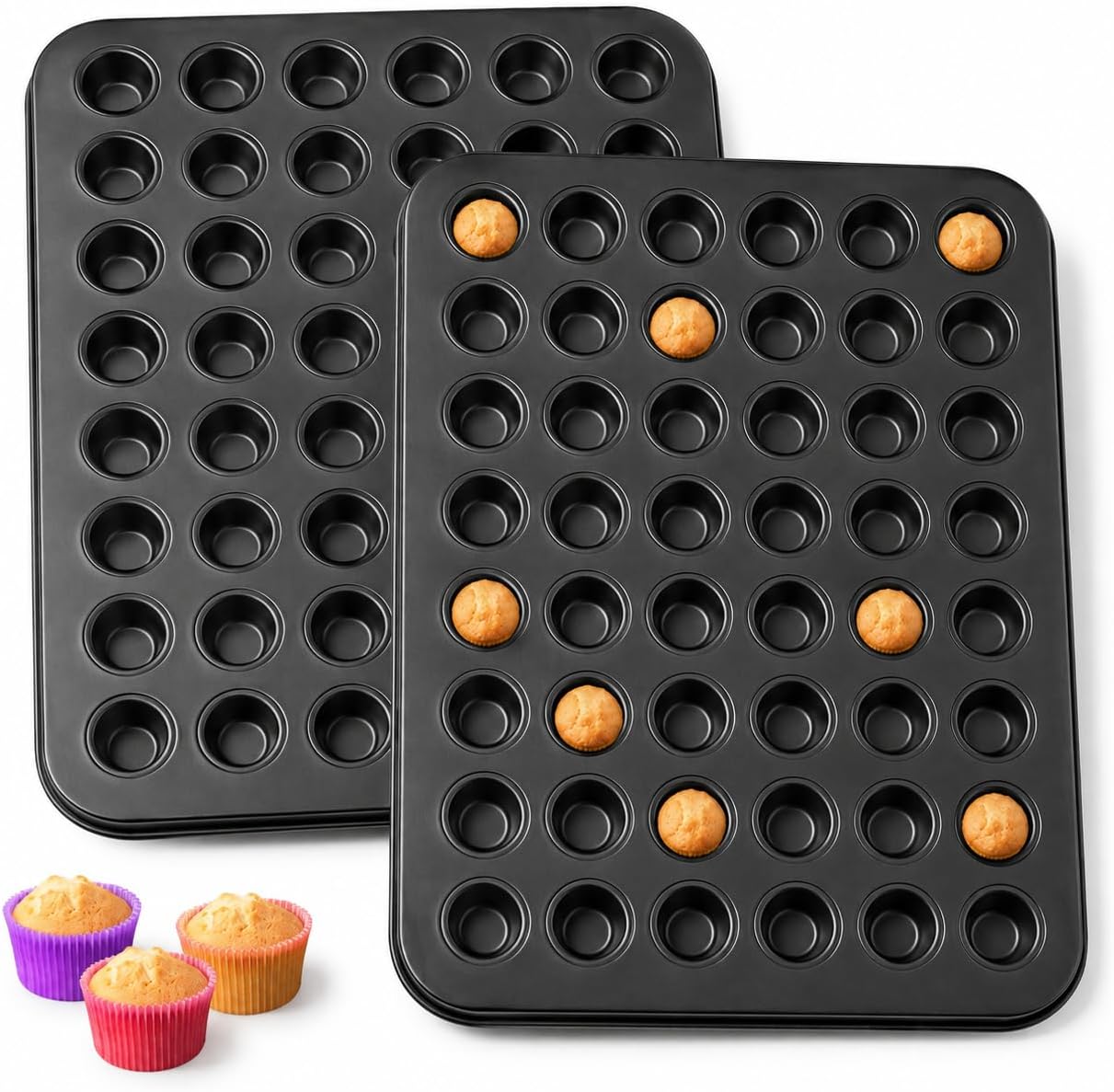 LDHHYH 2 Pack Mini Muffin Pan 48 Cup