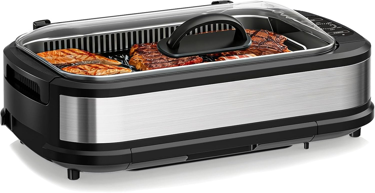 Electactic Smokeless Electric Grill & Griddle for Indoor Cooking