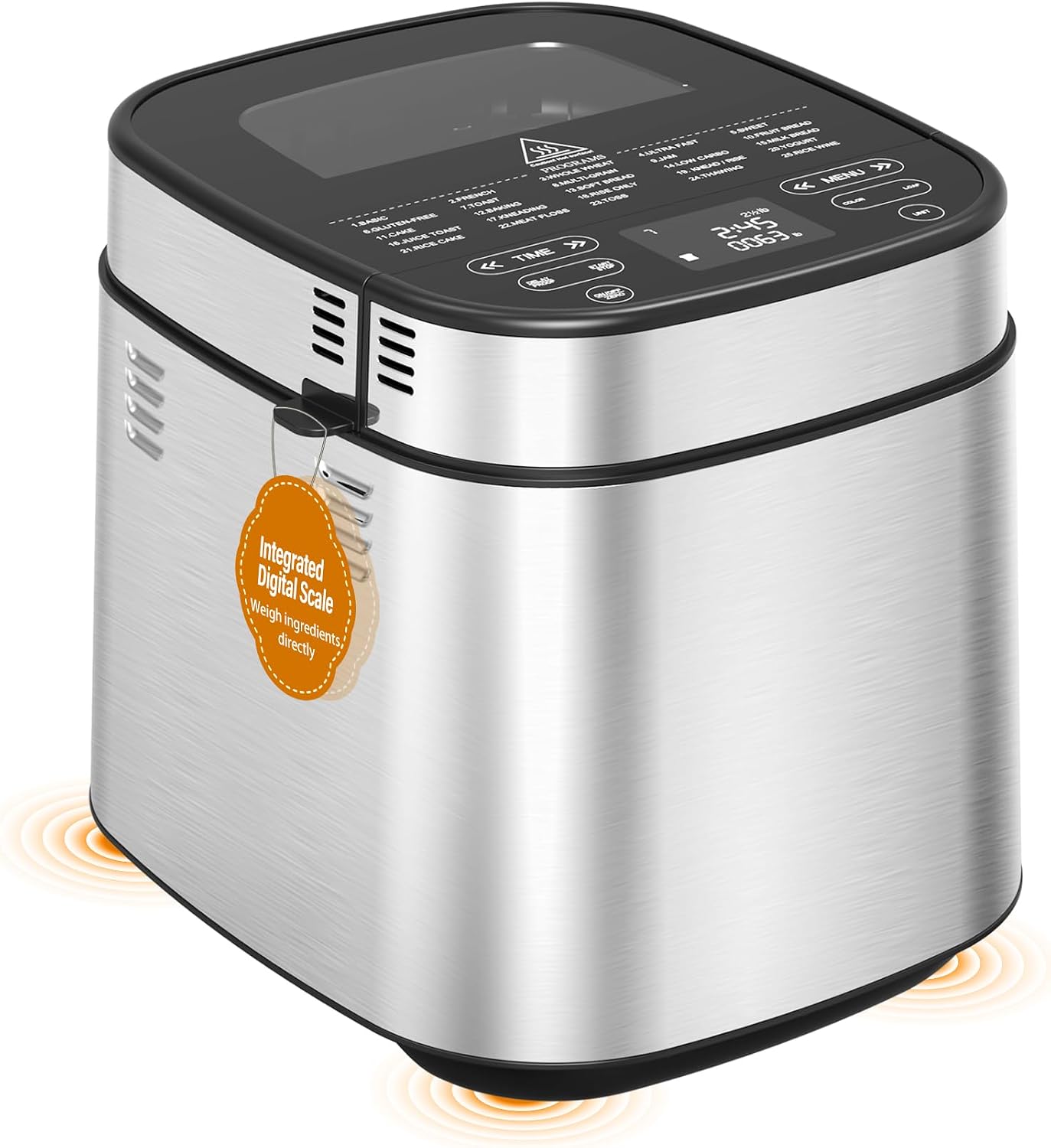LCKSMAL 2026 Upgraded 2.5LB Bread Maker with Built-in Electronic Scale