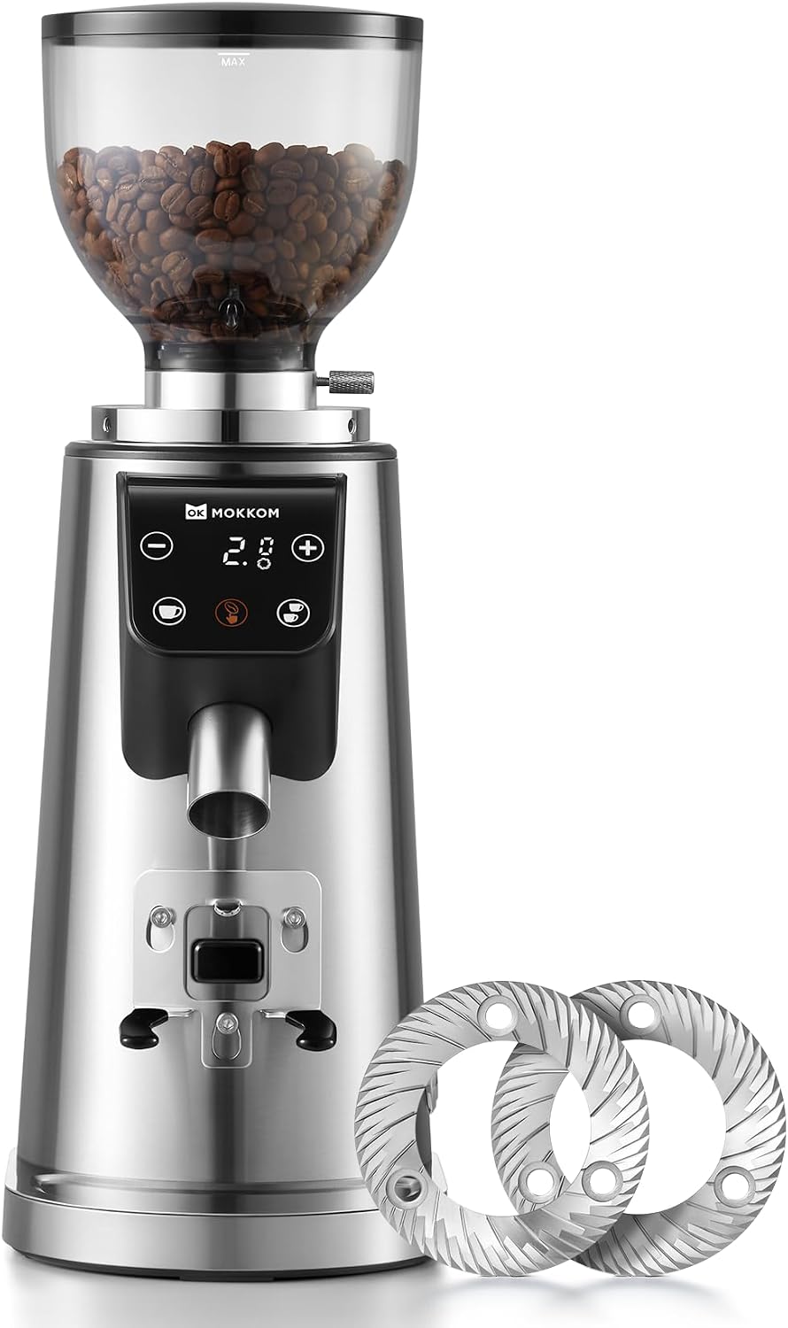 MOKKOM 64mm Flat Burr Coffee Grinder