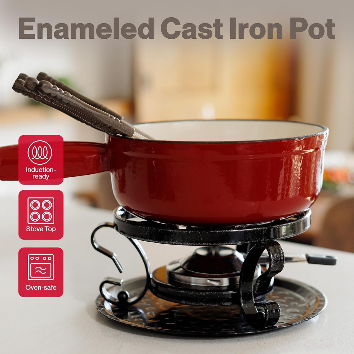  Swissmar KF-66517 8-Piece Lugano Cheese Fondue Set — ideal for any modern kitchen