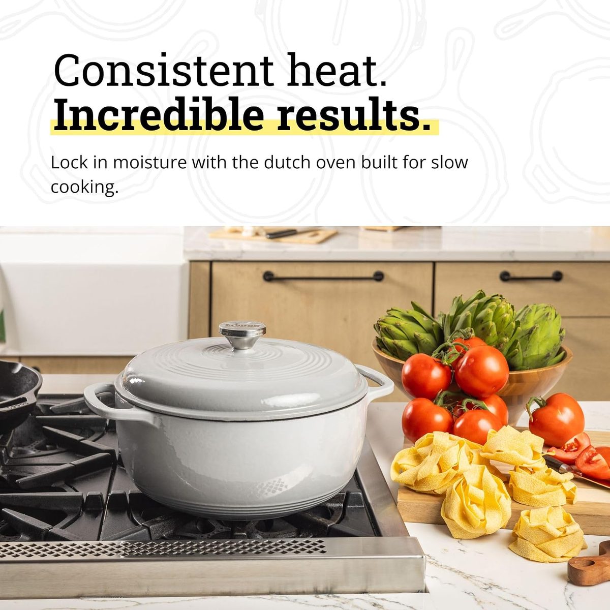  Lodge 6 Quart Enameled Cast Iron Dutch Oven — perfect for family meals