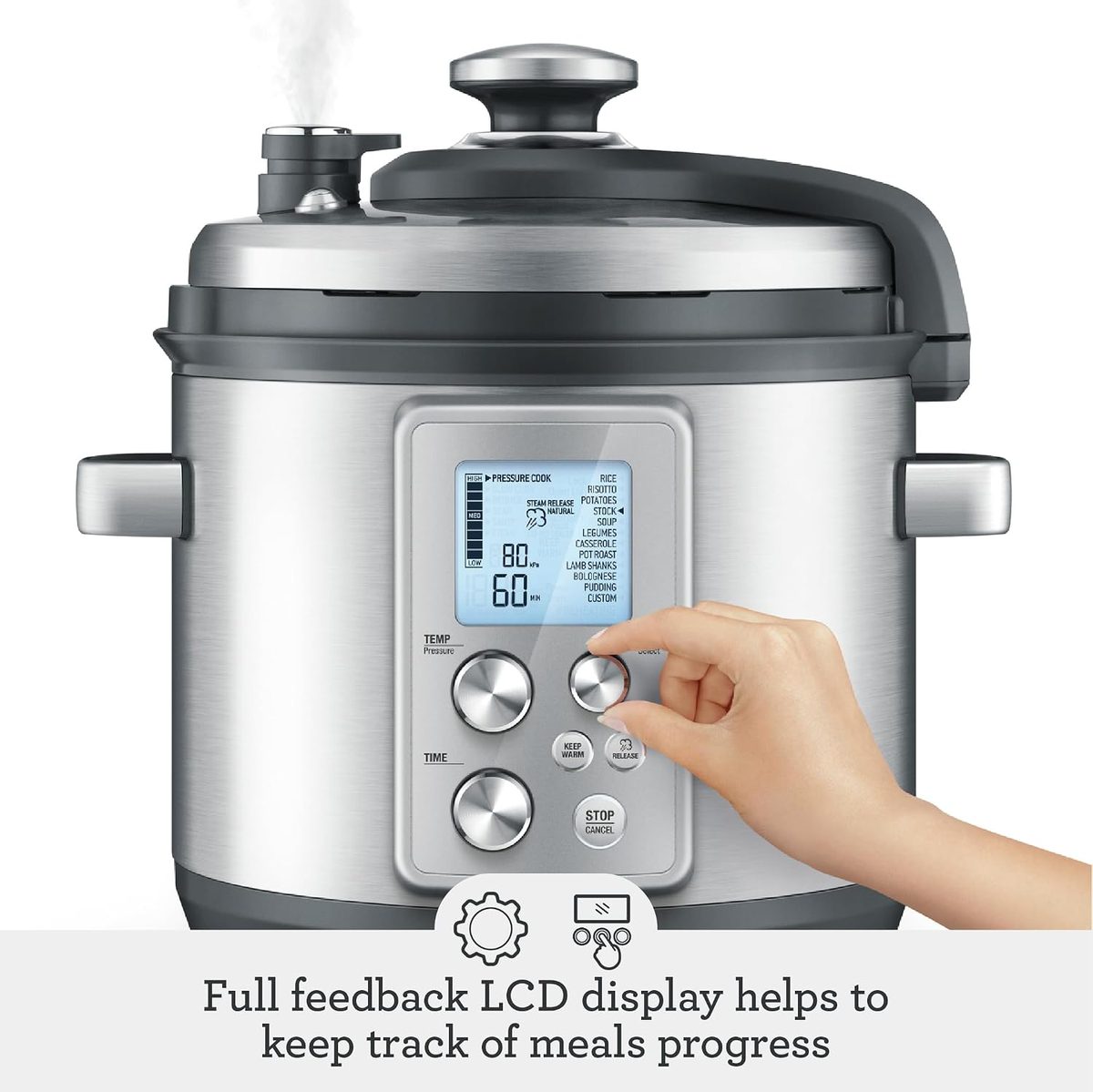  Breville Fast Slow Pro in action — our testing setup