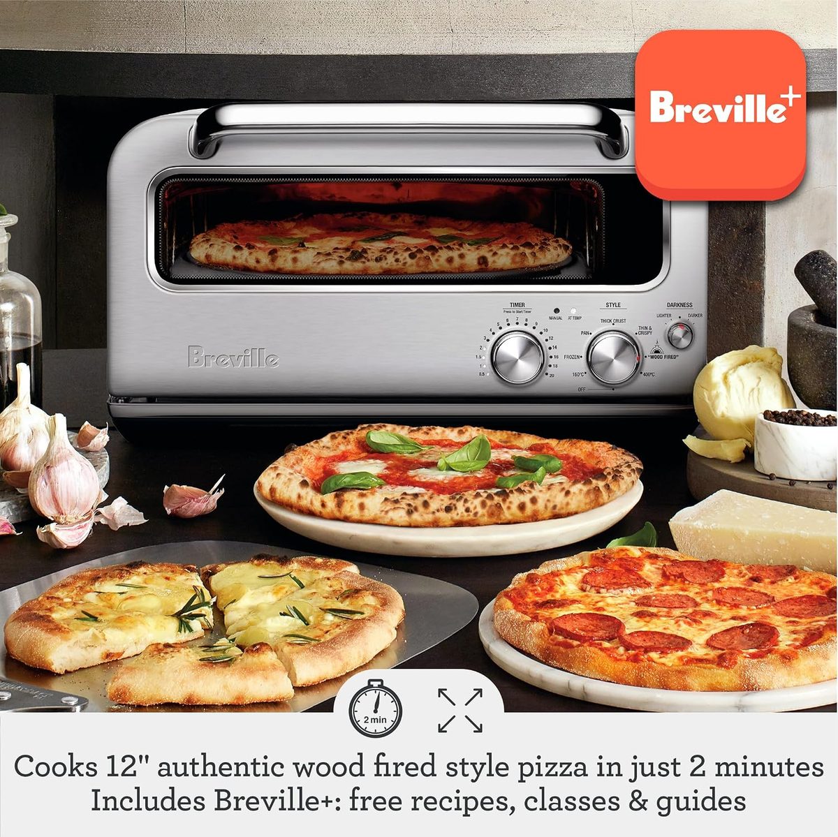  Breville Pizzaiolo Indoor Pizza Oven in action — our testing setup