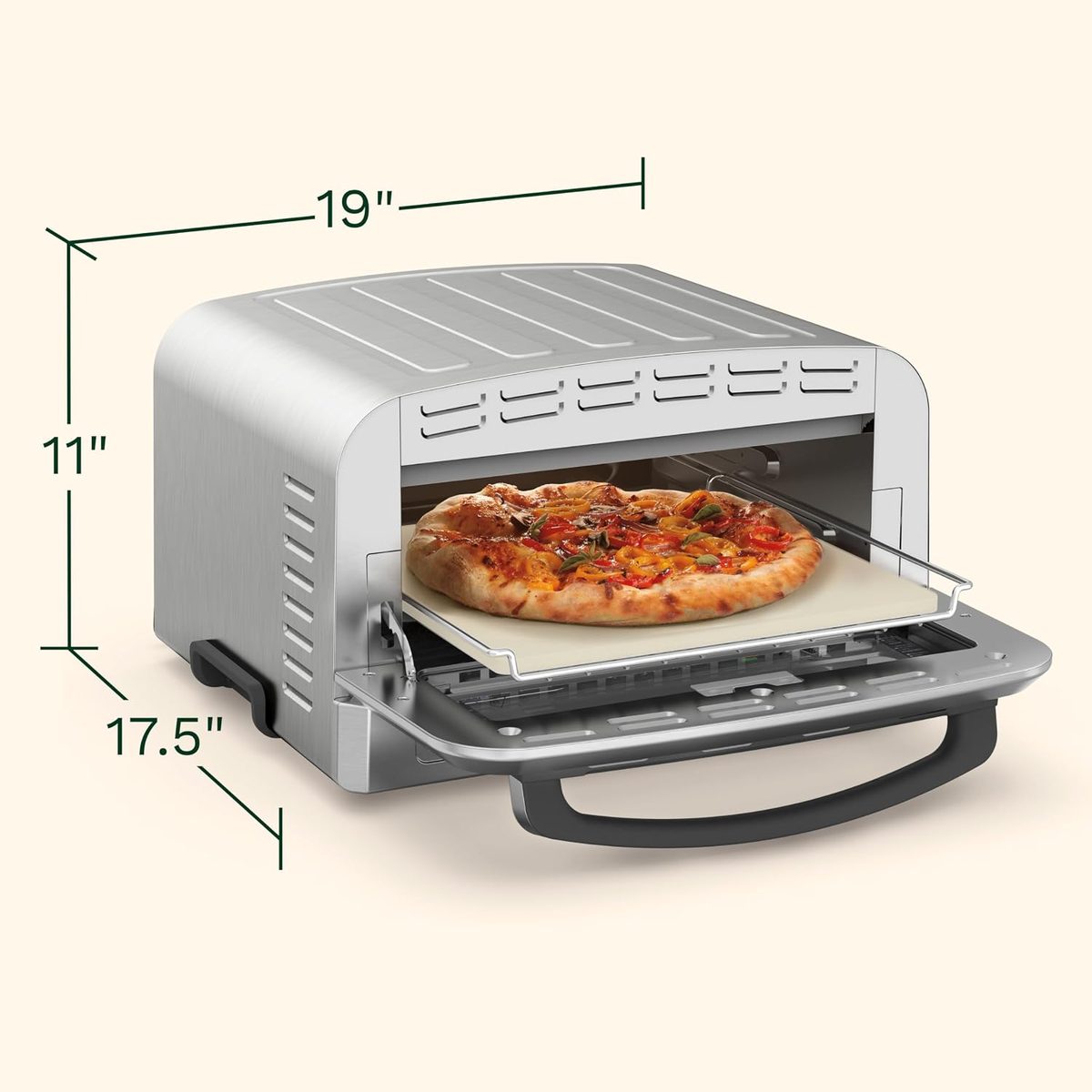  Cuisinart CPZ-120 Indoor Pizza Oven in action — our testing setup