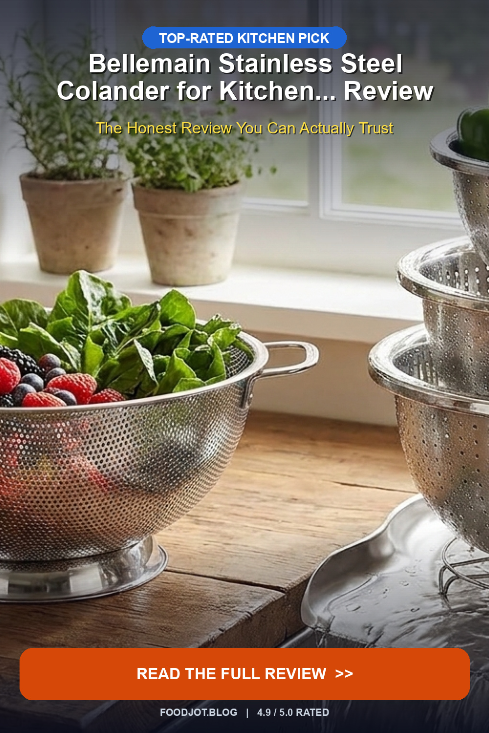 Bellemain Stainless Steel Colander for Kitchen... ... - Pinterest Pin