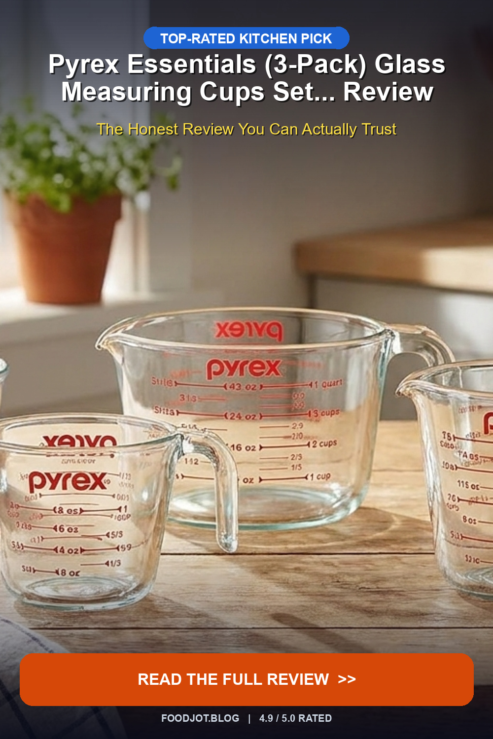 Pyrex Essentials (3-Pack) Glass Measuring Cups Set... - Pinterest Pin