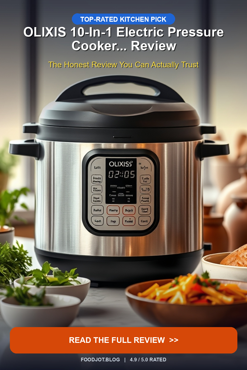 OLIXIS 10-In-1 Electric Pressure Cooker... Review - Pinterest Pin