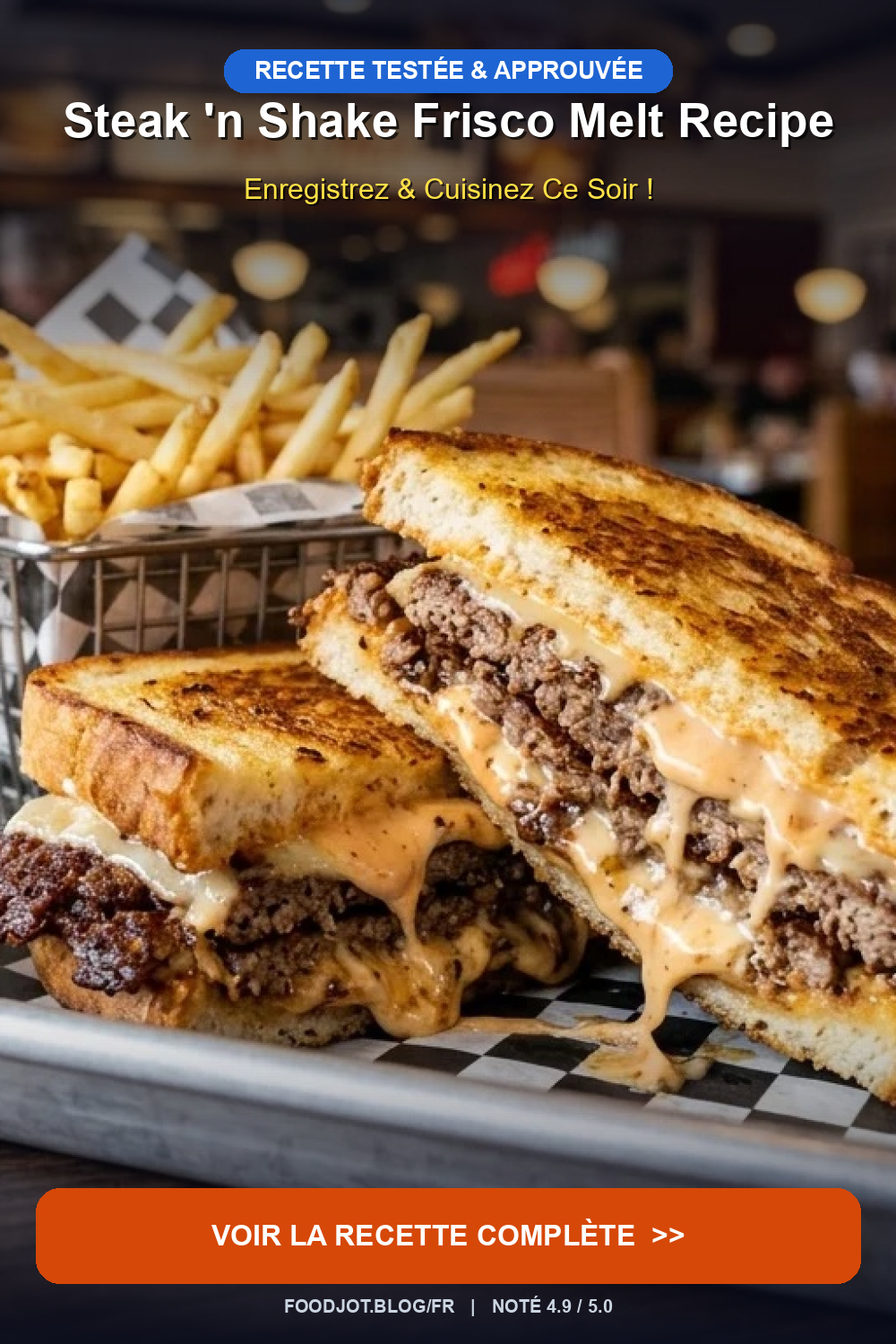 Steak 'n Shake Frisco Melt Recipe — The Under... - Pinterest Pin