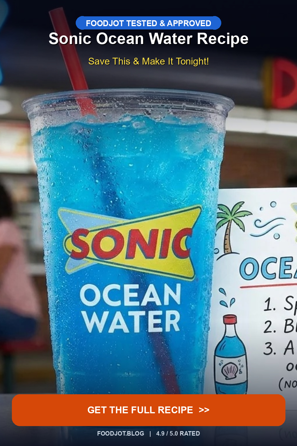 Sonic Ocean Water Recipe — The Blue Drink Nobody C... - Pinterest Pin