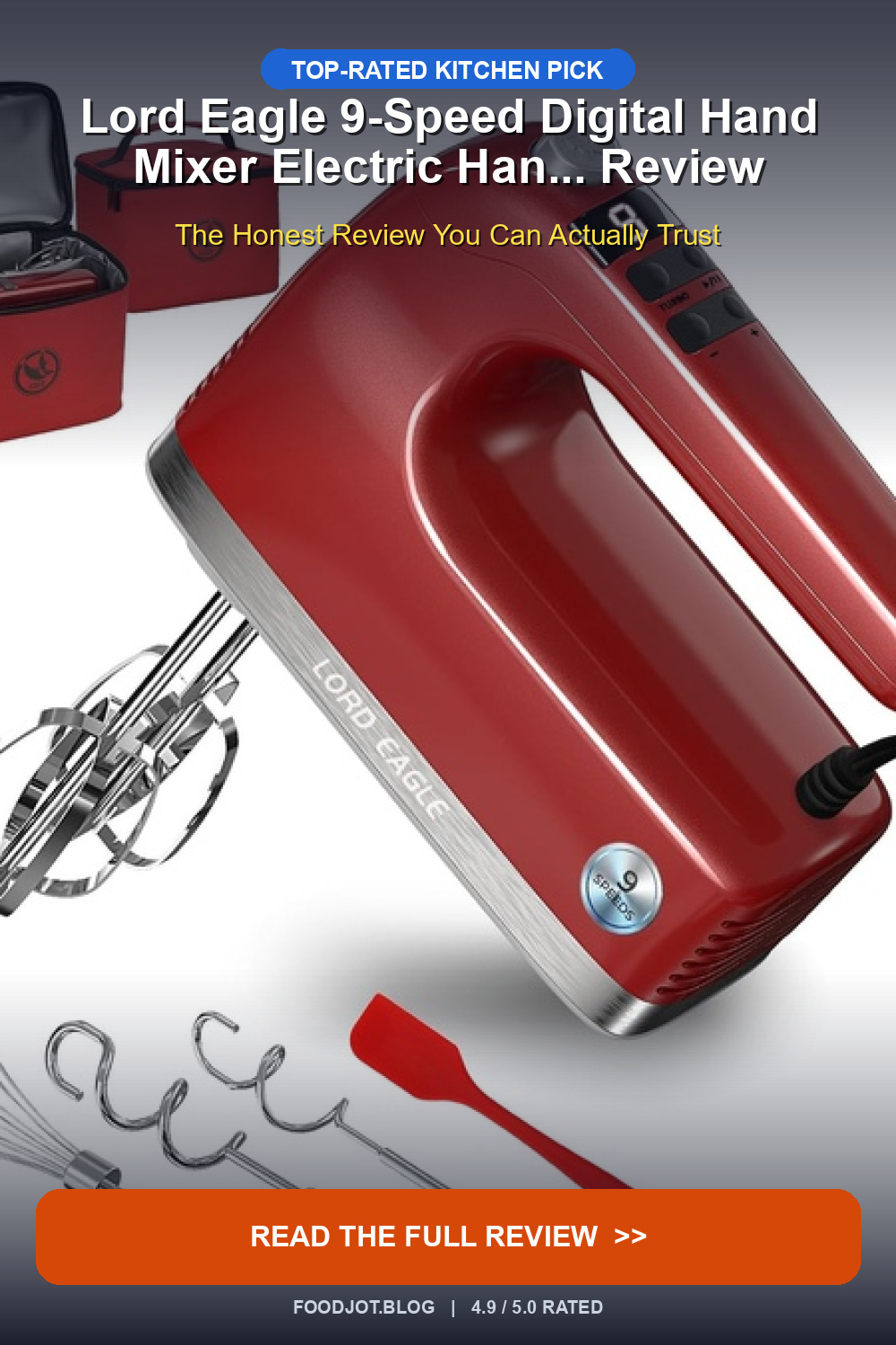 Lord Eagle 9-Speed Digital Hand Mixer Electric Han... - Pinterest Pin