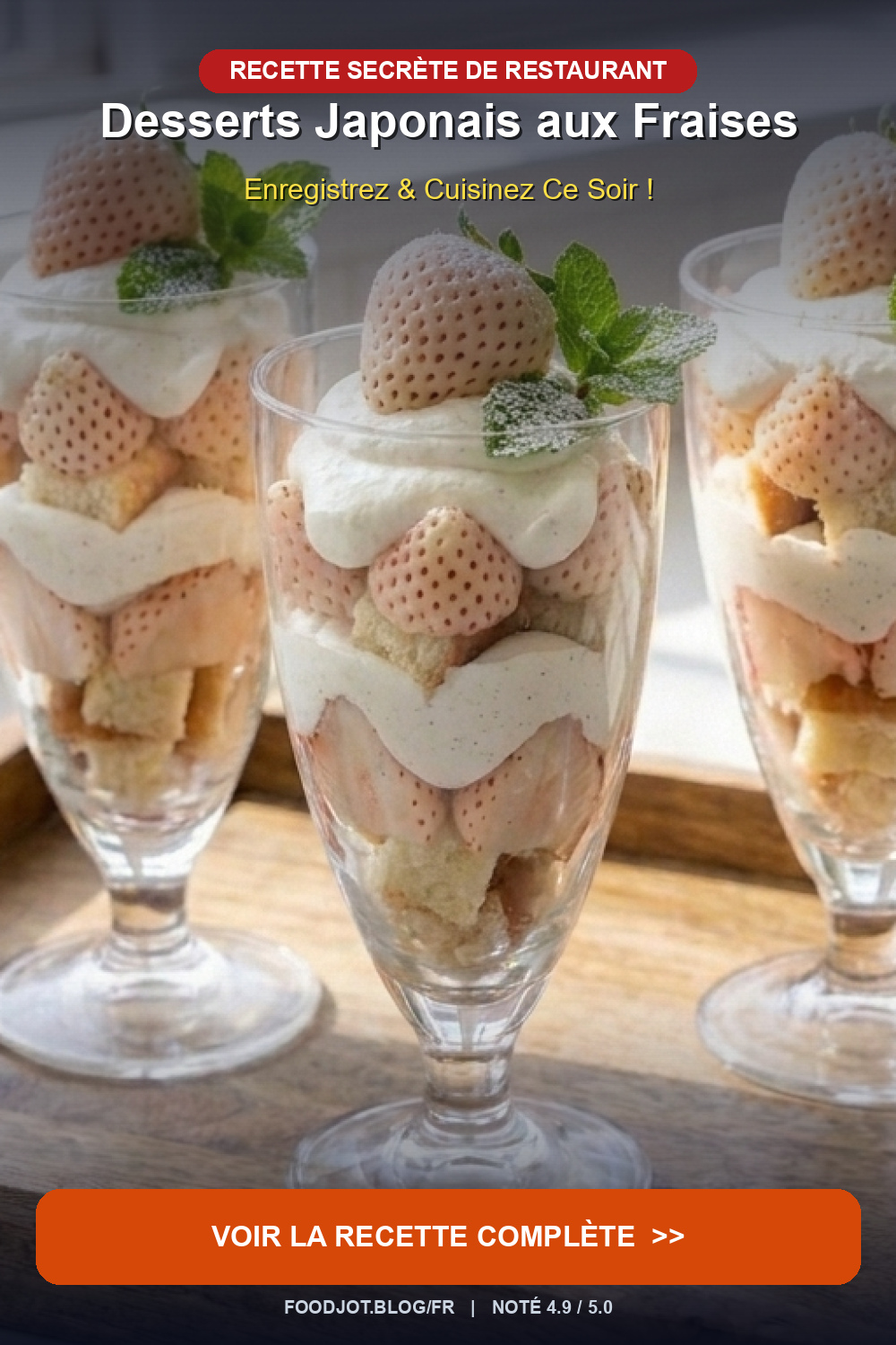 Desserts Japonais aux Fraises - Pinterest Pin