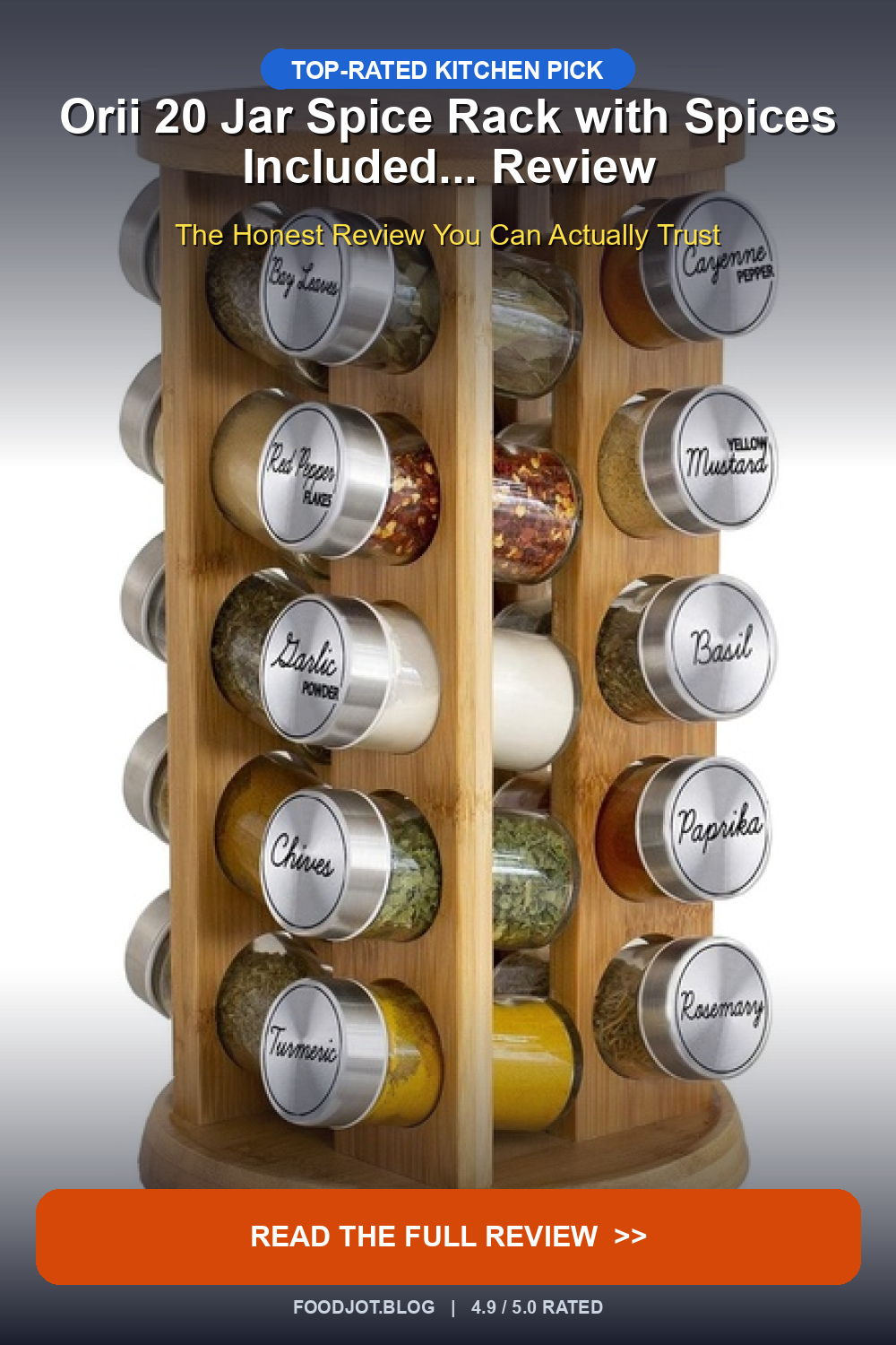 Orii 20 Jar Spice Rack with Spices Included... Rev... - Pinterest Pin