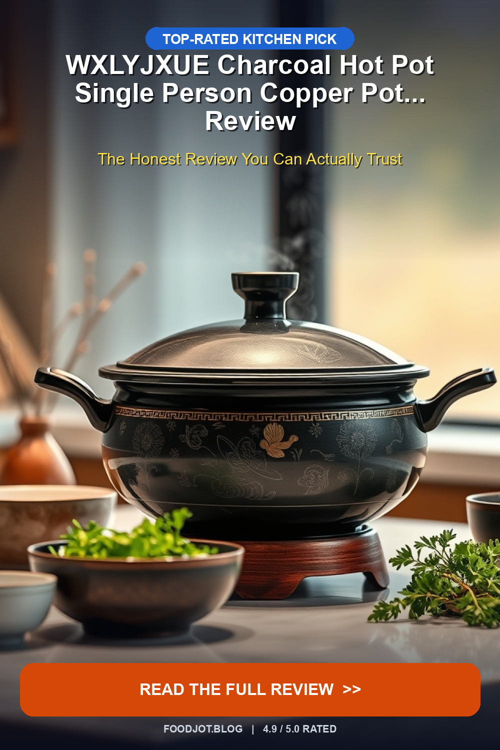 WXLYJXUE Charcoal Hot Pot Single Person Copper Pot... - Pinterest Pin