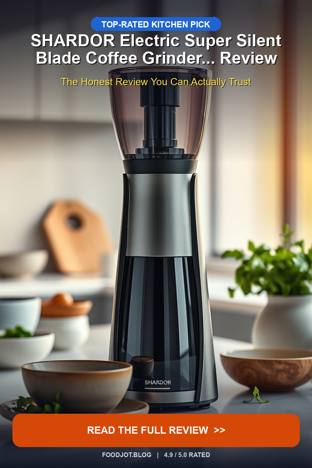 SHARDOR Electric Super Silent Blade Coffee Grinder... - Pinterest Pin