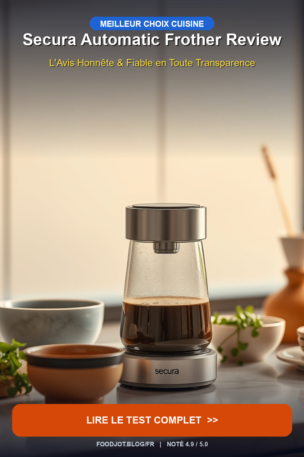 Secura Automatic Frother Review - Pinterest Pin