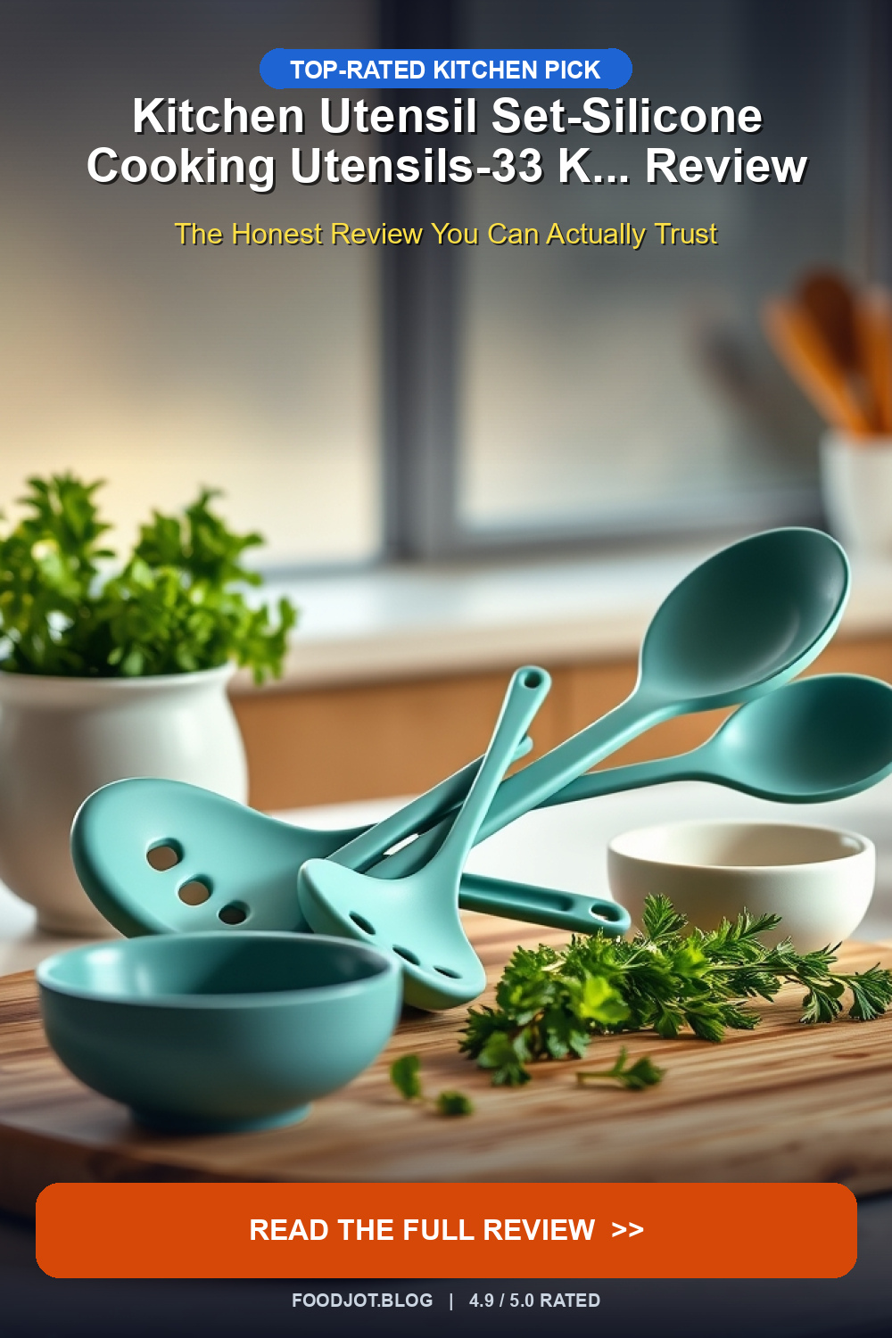 Kitchen Utensil Set-Silicone Cooking Utensils-33 K... - Pinterest Pin