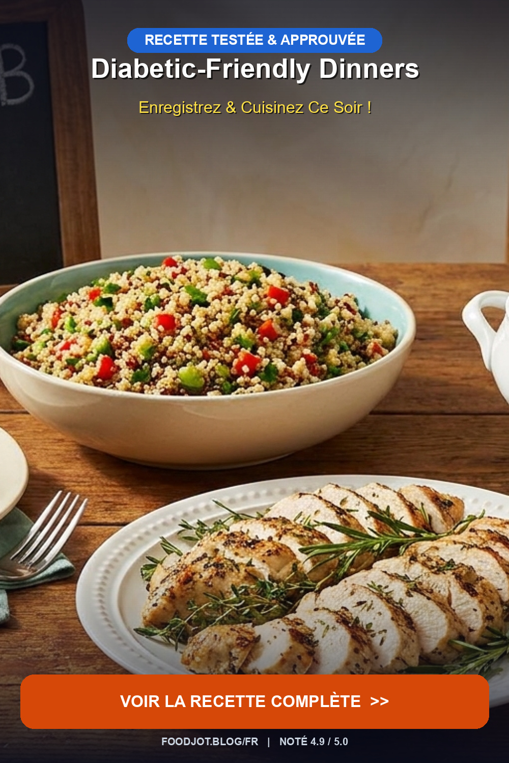 Diabetic-Friendly Dinners — 20 Meals Under 30g Car... - Pinterest Pin