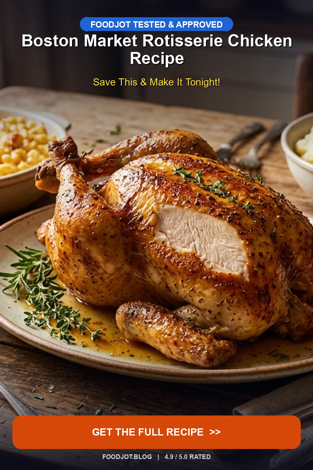 Boston Market Rotisserie Chicken Recipe - Pinterest Pin