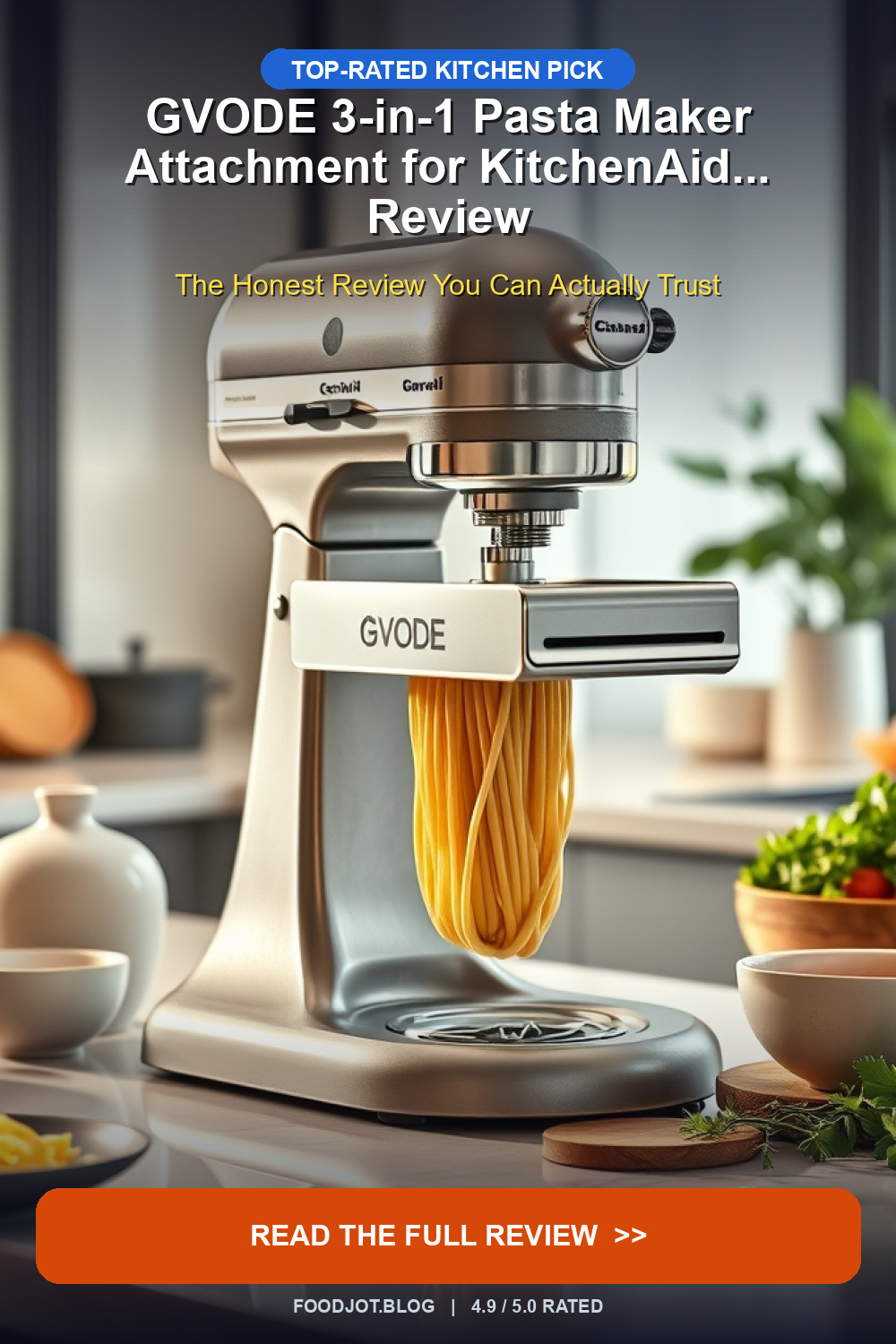 GVODE 3-in-1 Pasta Maker Attachment for KitchenAid... - Pinterest Pin