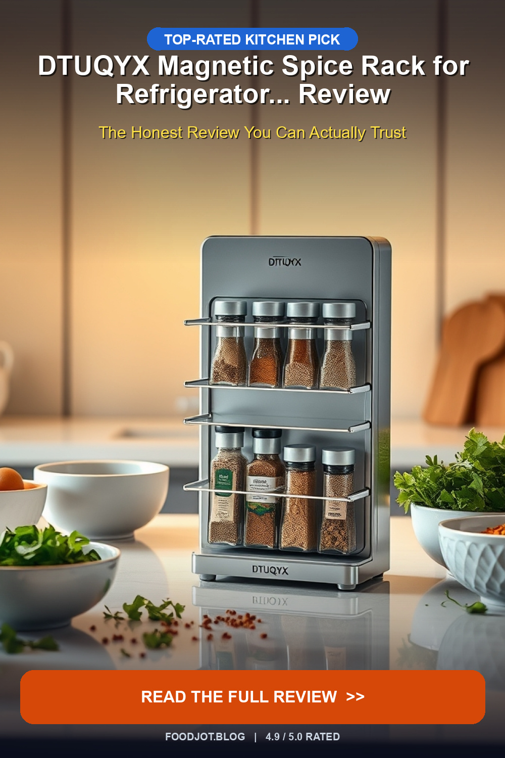 DTUQYX Magnetic Spice Rack for Refrigerator... Rev... - Pinterest Pin