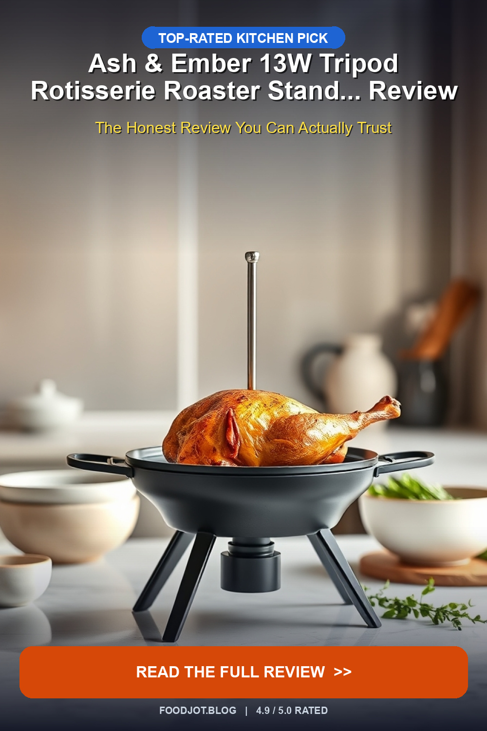 Ash & Ember 13W Tripod Rotisserie Roaster Stan... - Pinterest Pin