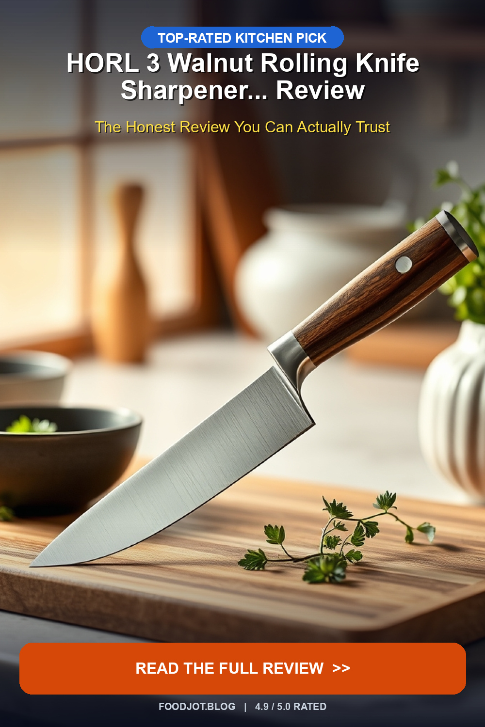 HORL 3 Walnut Rolling Knife Sharpener... Review - Pinterest Pin