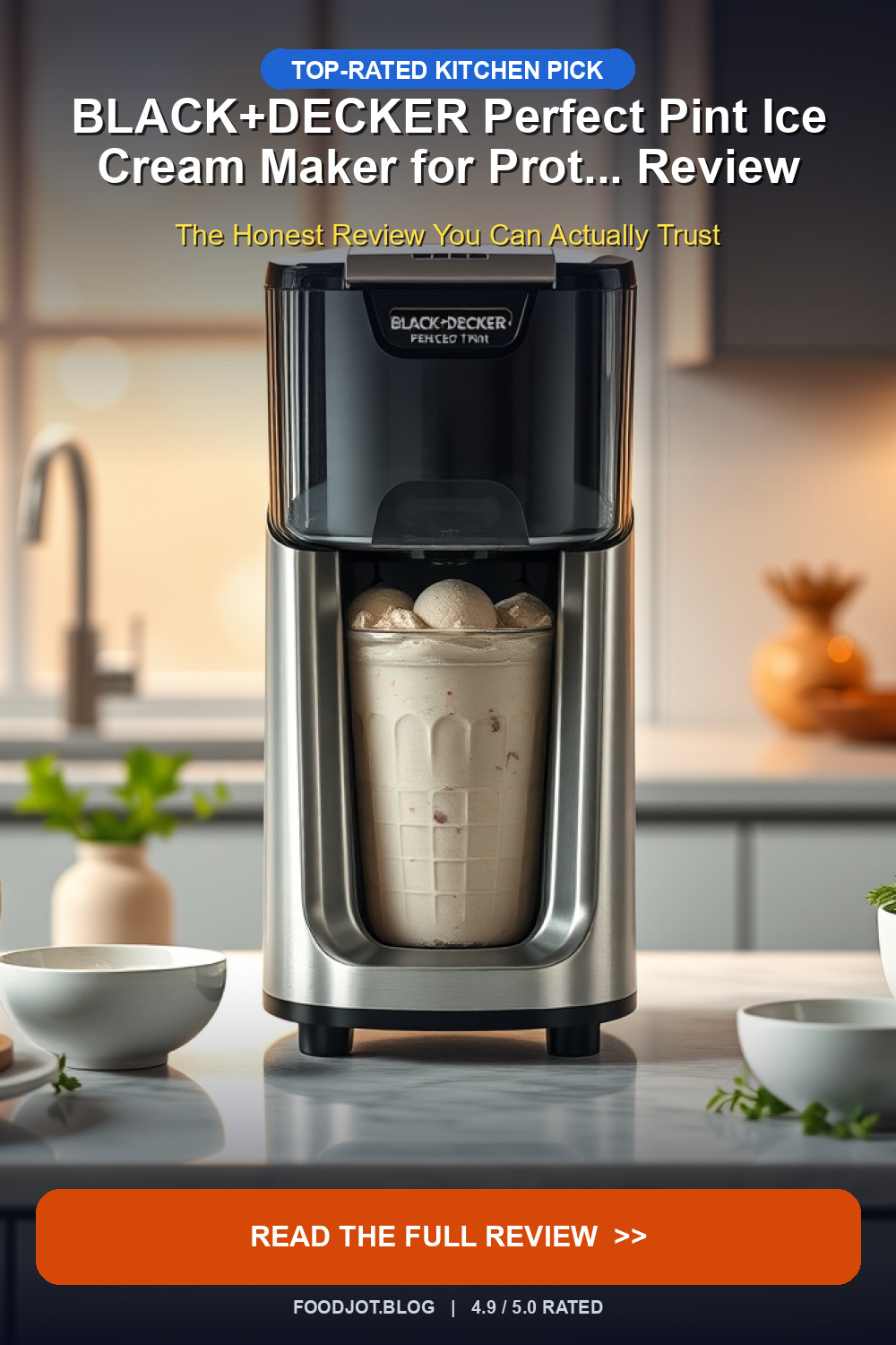 BLACK+DECKER Perfect Pint Ice Cream Maker for Prot... - Pinterest Pin