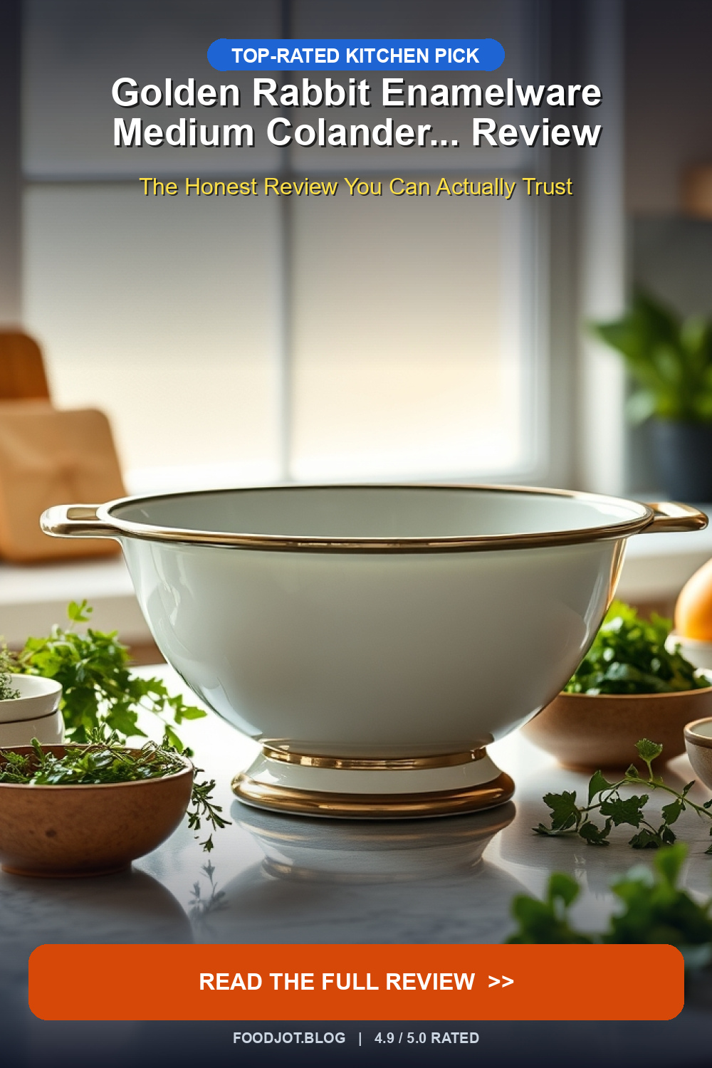 Golden Rabbit Enamelware Medium Colander... Review - Pinterest Pin