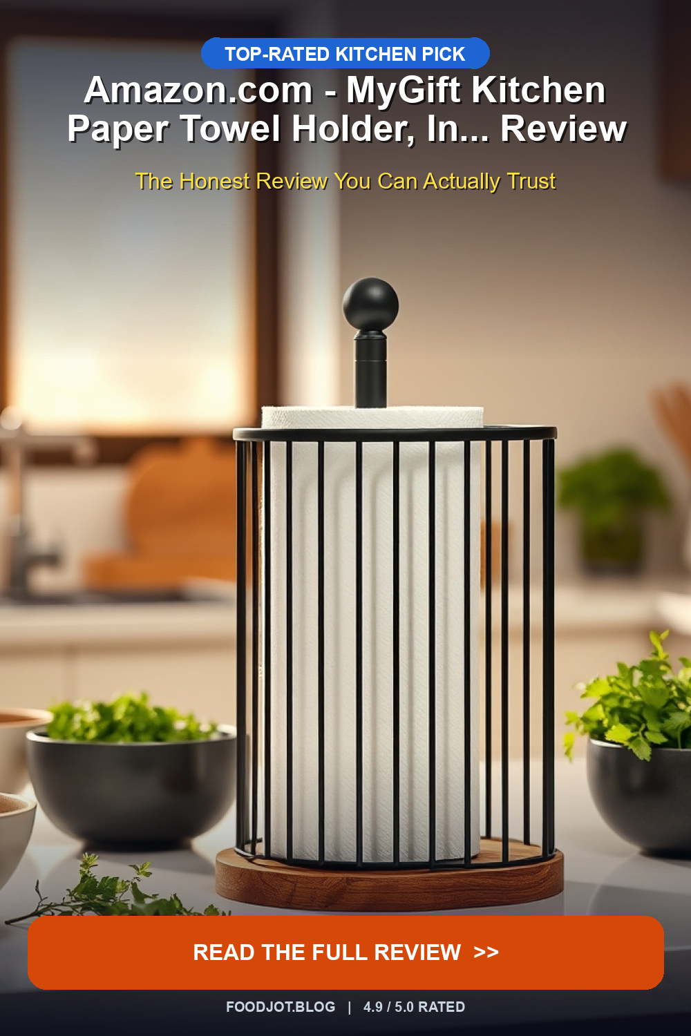 Amazon.com - MyGift Kitchen Paper Towel Holder, In... - Pinterest Pin