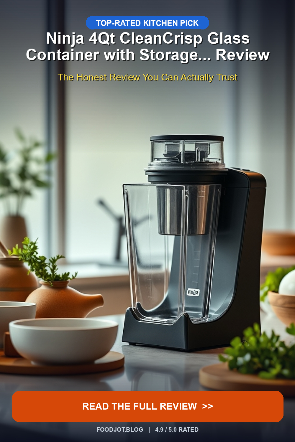 Ninja 4Qt CleanCrisp Glass Container with Storage.... - Pinterest Pin