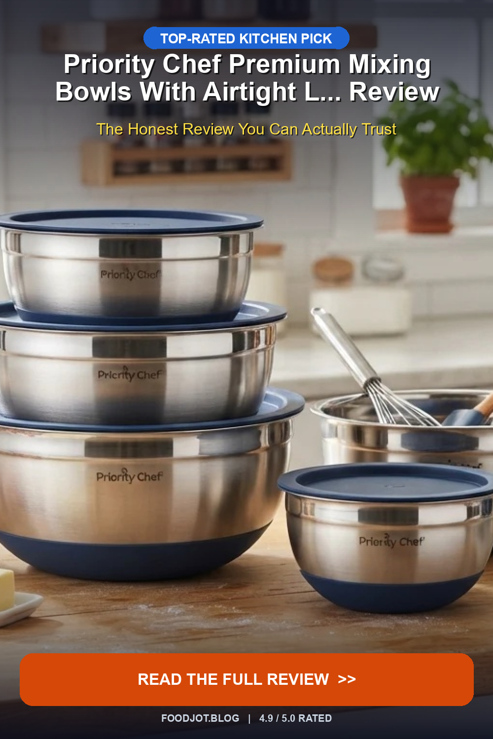 Priority Chef Premium Mixing Bowls With Airtight L... - Pinterest Pin