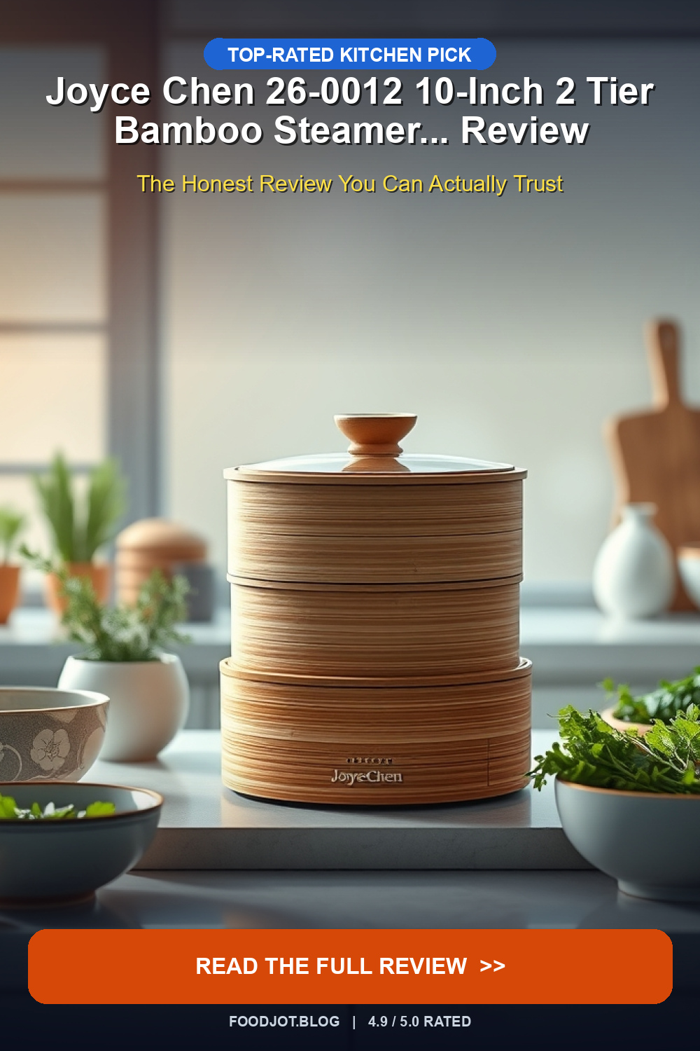 Joyce Chen 26-0012 10-Inch 2 Tier Bamboo Steamer..... - Pinterest Pin