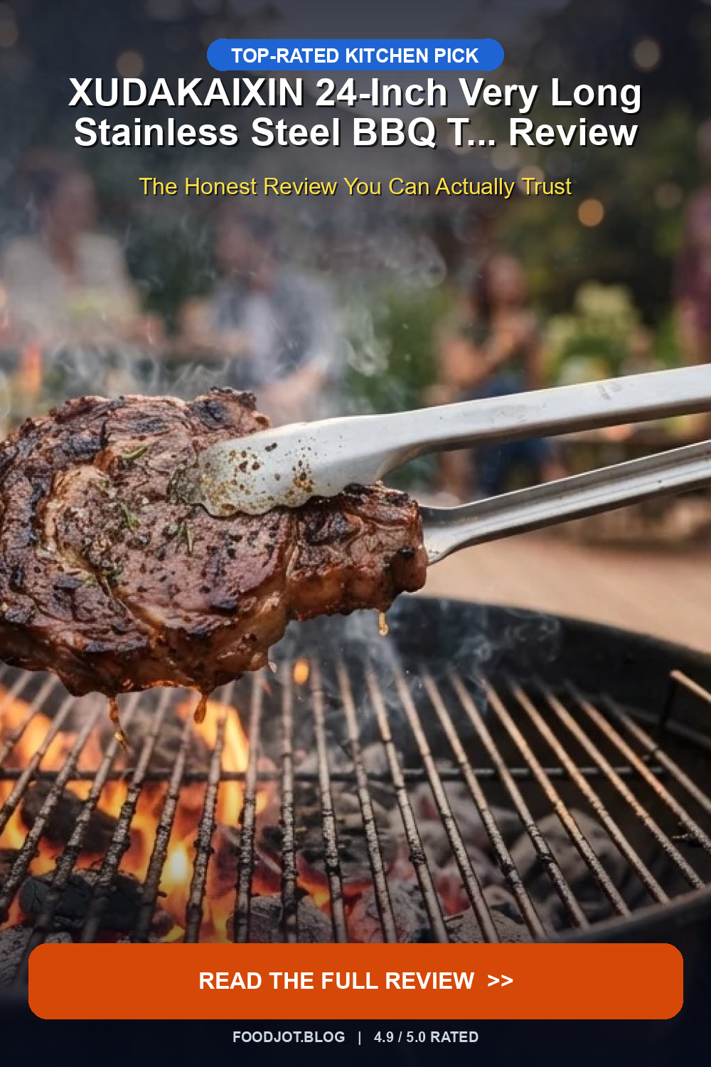 XUDAKAIXIN 24-Inch Very Long Stainless Steel BBQ T... - Pinterest Pin