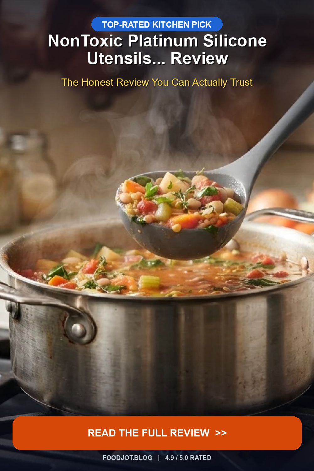 NonToxic Platinum Silicone Utensils... Review - Pinterest Pin