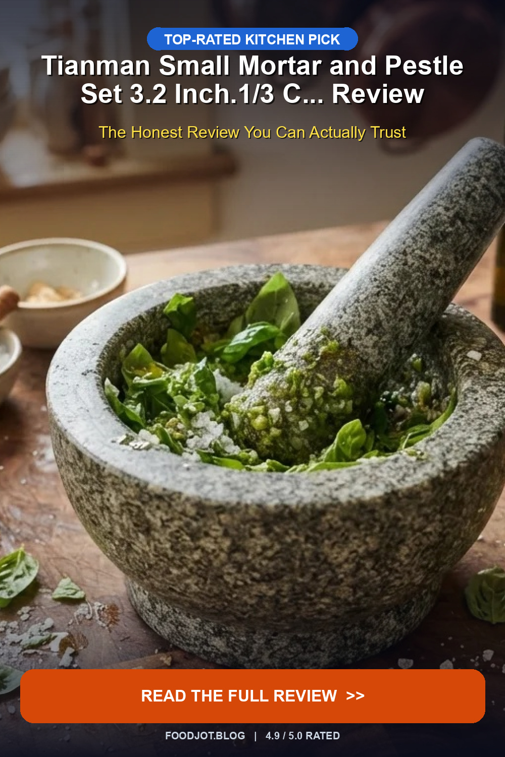 Tianman Small Mortar and Pestle Set 3.2 Inch.1/3 C... - Pinterest Pin
