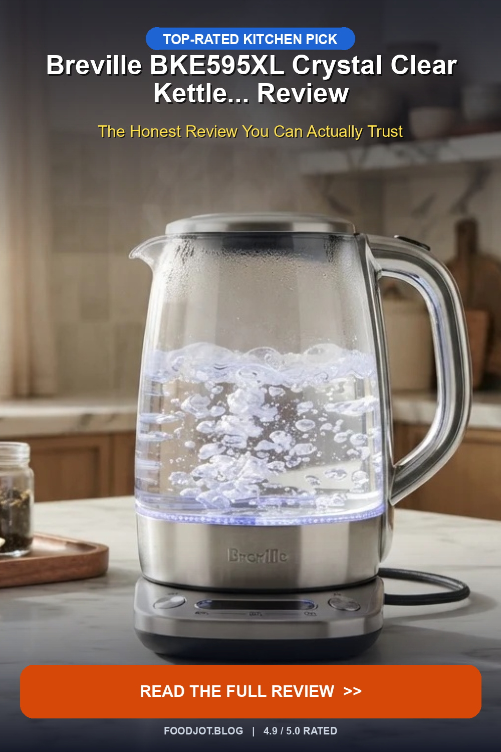 Breville BKE595XL Crystal Clear Kettle... Review - Pinterest Pin