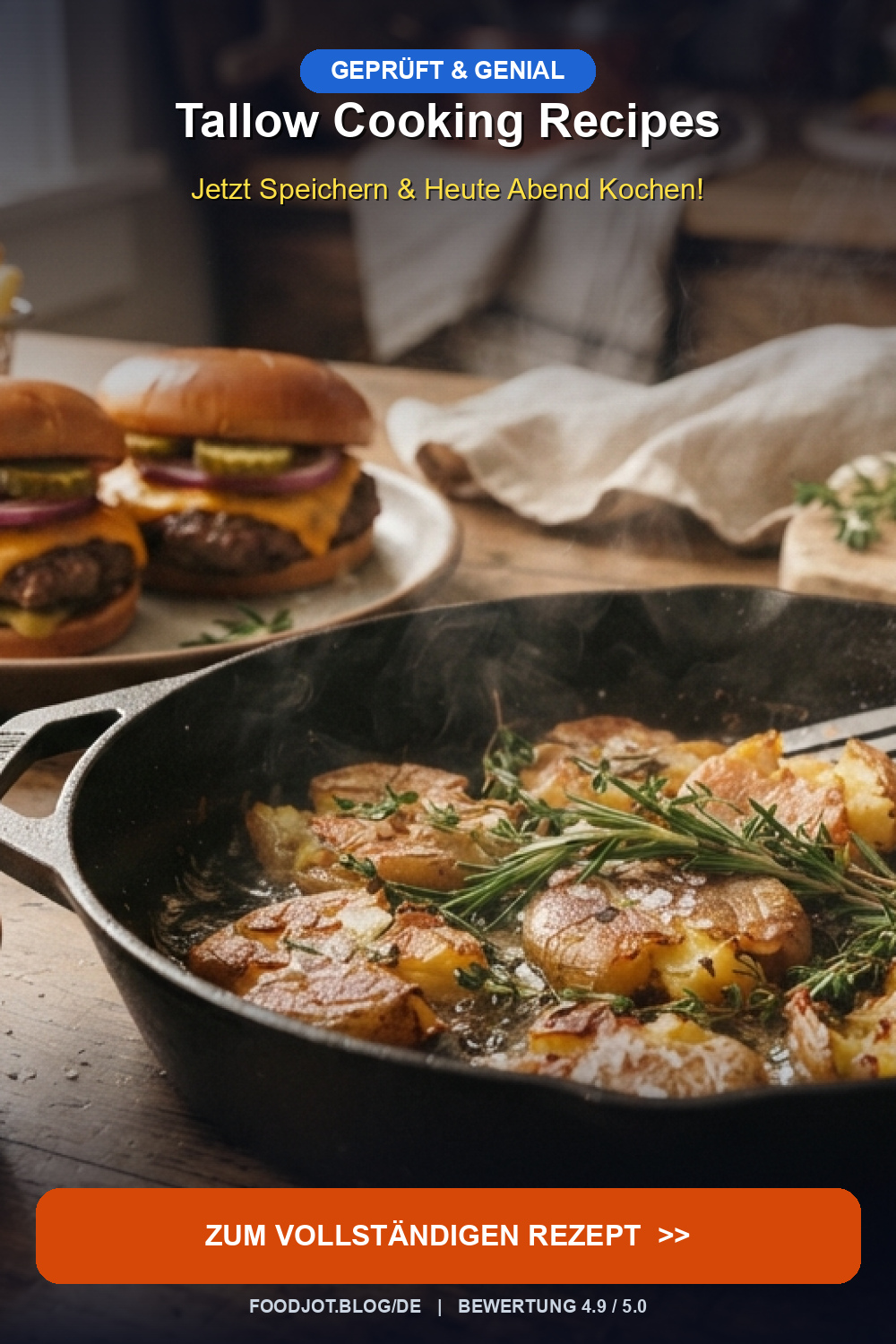 Tallow Cooking Recipes - Pinterest Pin