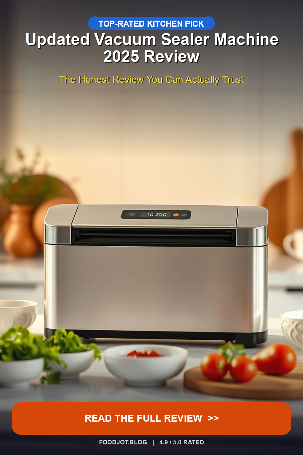 Updated Vacuum Sealer Machine 2025 Review - Pinterest Pin