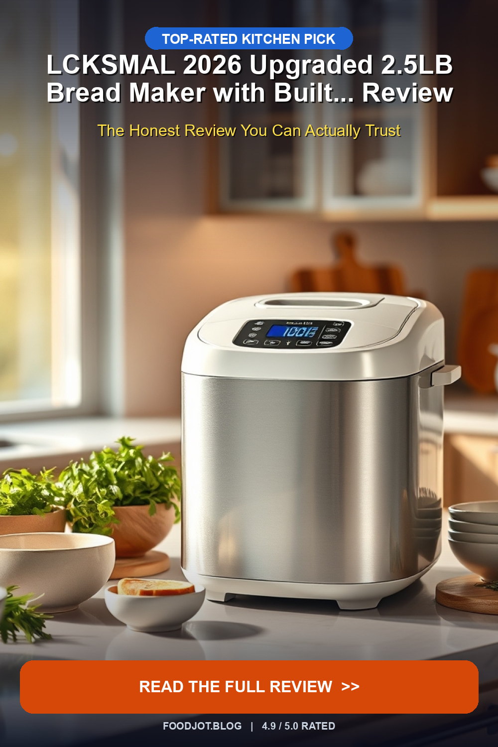 LCKSMAL 2026 Upgraded 2.5LB Bread Maker with Built... - Pinterest Pin