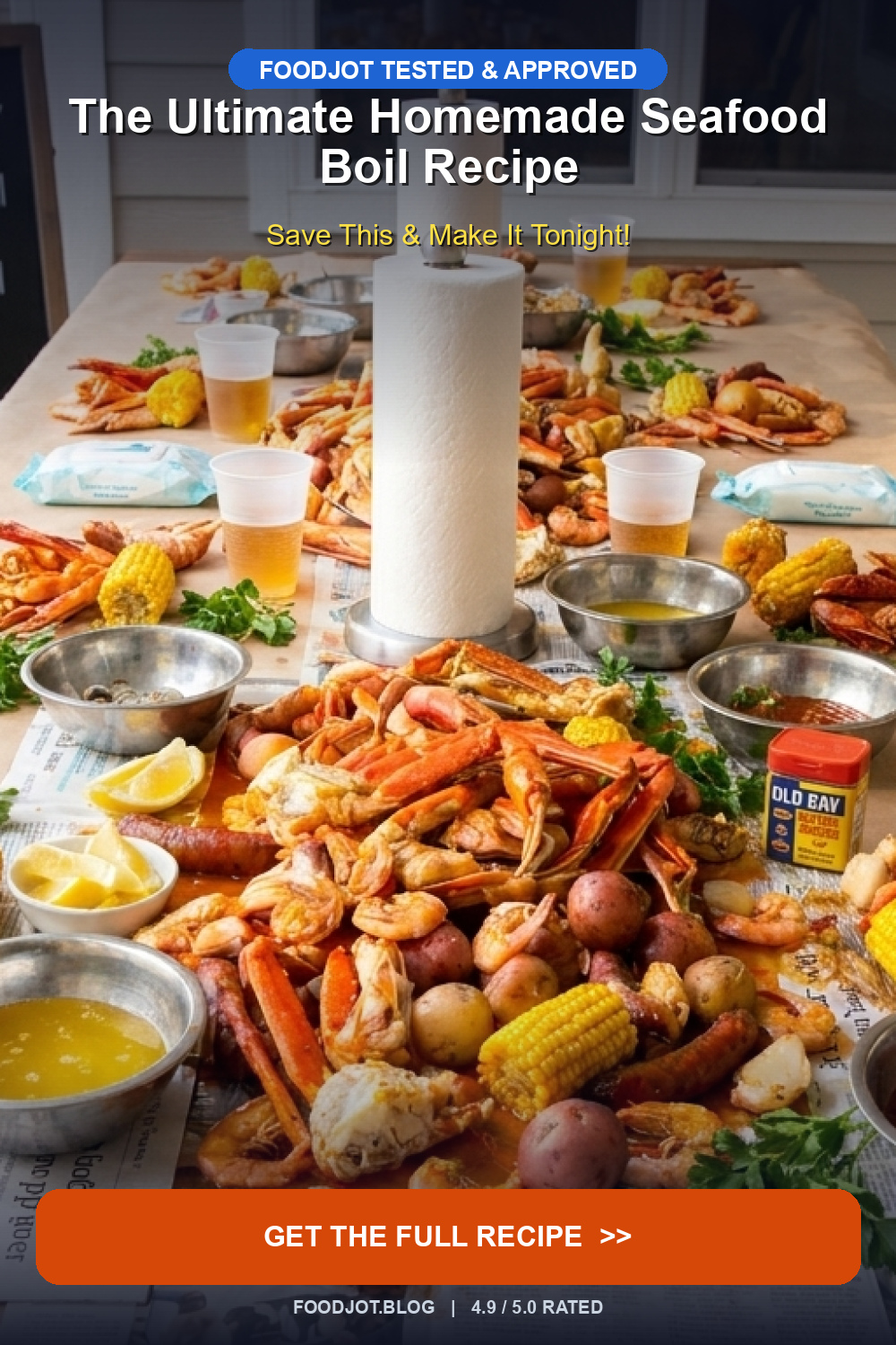 The Ultimate Homemade Seafood Boil Recipe - Pinterest Pin