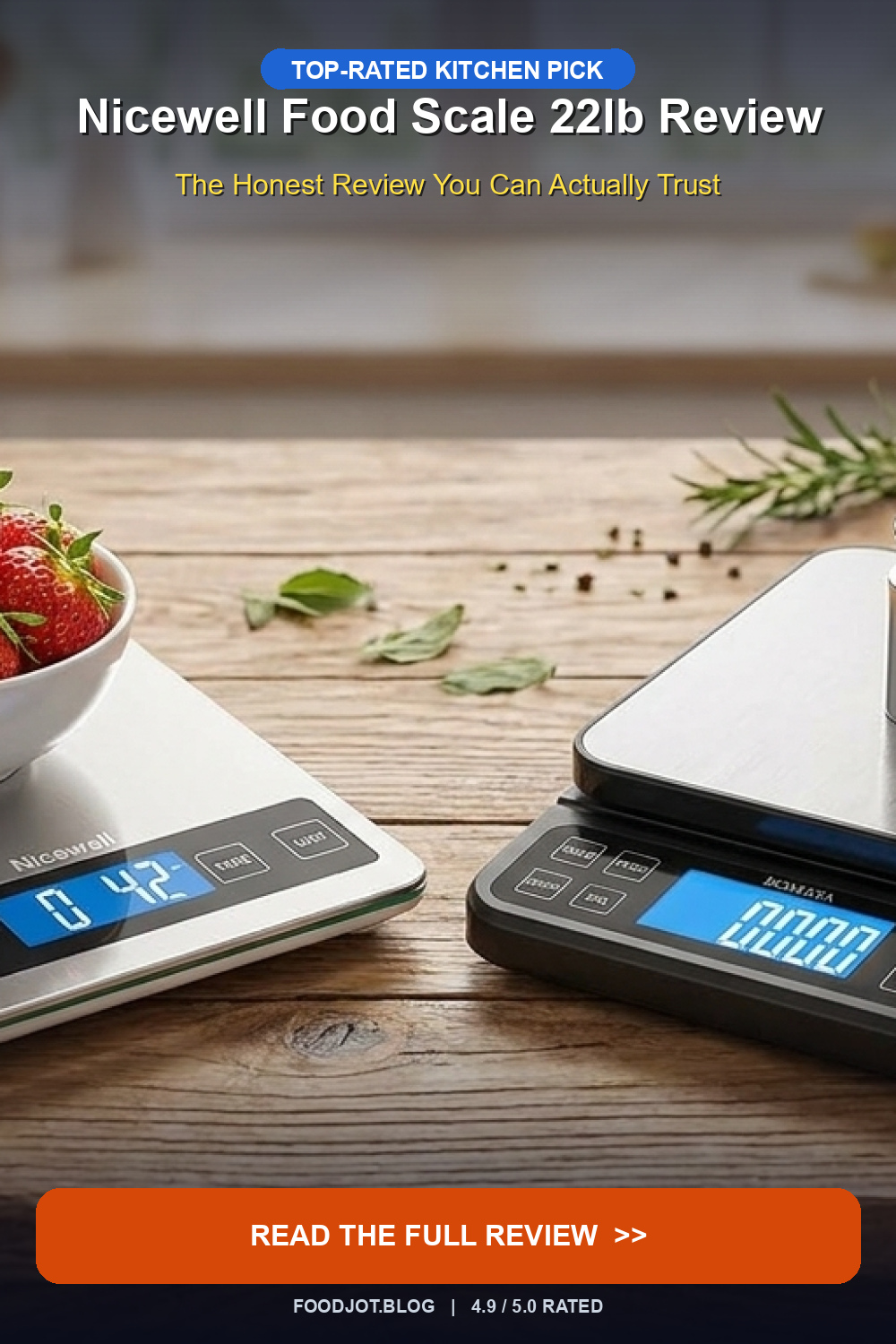 Nicewell Food Scale 22lb Review - Pinterest Pin