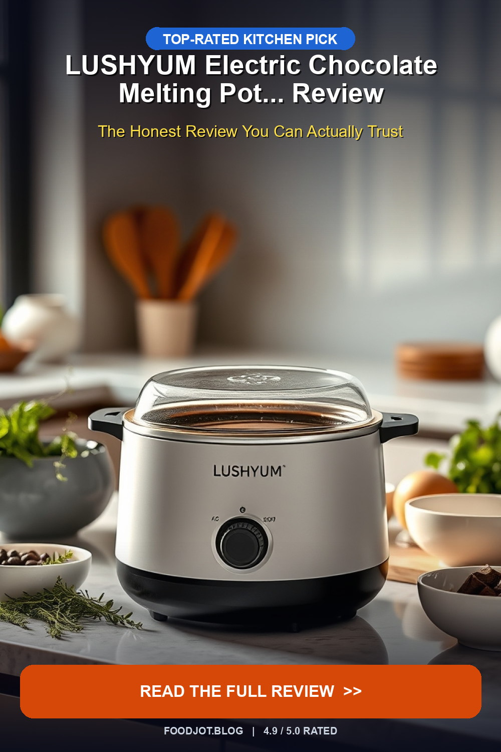 LUSHYUM Electric Chocolate Melting Pot... Review - Pinterest Pin
